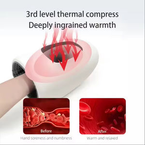 Heating Compression Full Wrapping Finger Palm Therapy Massage Cordless Electric Foldable Lightweight <b>Hand</b> Wrist <b>Massager</b> - Product Image 6