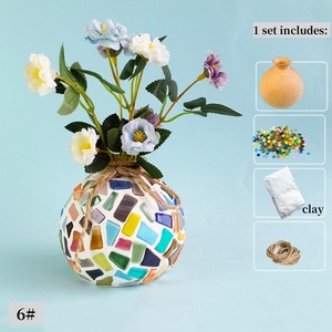 Vase en mosaïque fait à la main bricolage matériel sac faisant parent-enfant primaire étudiant activité cadeau de la journée <span class=keywords><strong>des</strong></span> enseignants créatif Puzzle Vase - Product Image 6