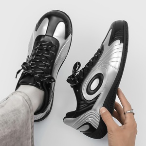 Chaussures décontractées de luxe pour hommes, baskets tendance en maille confortables à lacets, respirantes, toutes saisons, rehaussantes - Product Image 3