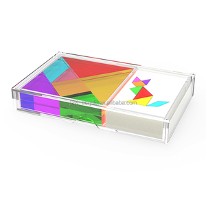 JAYI-rompecabezas personalizado de colores para niños, rompecabezas acrílico, <span class=keywords><strong>Tangram</strong></span> - Product Image 2