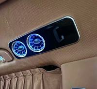 Kit de Sortie d'Air Double Turbo Style Affaires Luxe MPV avec Ventilateur Intérieur LED ABS et Panneau Noir Piano Portable 4 Pièces pour Benz
