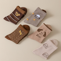 Vente en gros de chaussettes à col ras du cou pour femmes personnalisées, nouveau, vintage et tendance, chaussettes habillées OEM, manchette transparente, tête d'animal pour chiot mignon