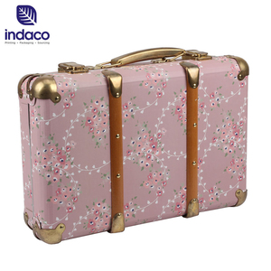 Boîte de rangement décorative en carton imprimé vintage avec poignée pour la maison - Product Image 2