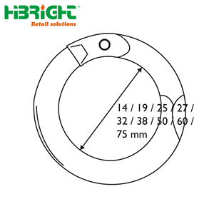 Crochets d'anneau en métal en acier de gros et clips de suspension en plastique pour l'affichage de supermarché - Product Image 4