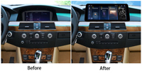 Pour BMW Série 5 F10 F11 CIC 10-12, maintien du système CIC d'origine, écran tactile HD 12,3 pouces, autoradio Android double système