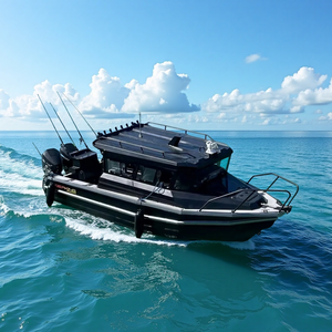 Bateau <span class=keywords><strong>de</strong></span> pêche offshore en aluminium Gospel Luxury 7,5 m (25 pieds) avec <span class=keywords><strong>moteur</strong></span> hors-bord et <span class=keywords><strong>remorque</strong></span> - Product Image 1