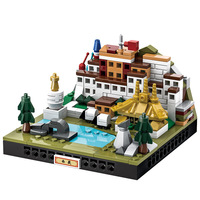 Juego de Bloques de Construcción de Patrimonio Oriental Superior de 250 Piezas, Ladrillos de Construcción de Arquitectura Tradicional MOC de Nivel Profesional para Niños STEM