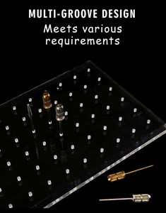 84 Holes Transparent Acrylic Nail <b>Bit</b> Holder Display <b>Box</b> Manicure <b>Drill</b> Bur Storage Case - Product Image 5