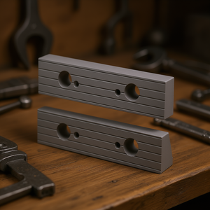 Mordaza acanalada Ttake para tornillo de banco modular de 100 mm de ancho con superficie de sujeción ajustable para tornillos de banco - Product Image 3