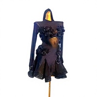 Nouvelle tenue de danse latine européenne et américaine Wy009, robe de performance 100 % polyester pour compétition et entraînement en groupe professionnel