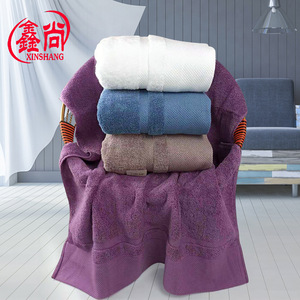 Xinshang Long Staple Cotton <b>Bath</b> Towel 70x140 Cm Solid Color Hotel Use Pure Cotton Absorbent Rectangle Towel <b>Sheets</b> - Product Image 1