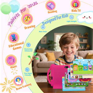 Bán Chạy Nhất 7-Inch Trẻ Em Tablet PC Quad Core 2GB Bộ Nhớ Di Động HD Nhiều Ứng Dụng Màu Sắc Tươi Sáng Cho Giáng Sinh Đen <span class=keywords><strong>Friday</strong></span> - Product Image 3