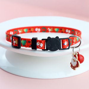 Navidad arco campana perro <span class=keywords><strong>Collar</strong></span> corbata Navidad serie mascota <span class=keywords><strong>Collar</strong></span> duradero y cómodo perro gato poliéster collares - Product Image 6