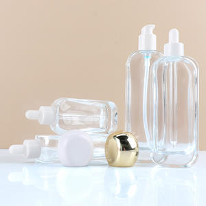 Nouveauté 2026, logo personnalisé, flacons en verre transparent ambré brun de 50 ml, 100 ml, 30 ml, 120 ml - Product Image 5
