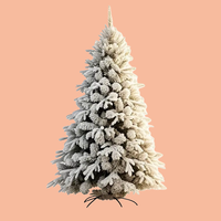 Vente en gros directe usine : Arbre de Noël artificiel floqué de haute qualité, écologique, luxuriant et réaliste, de 1,5 à 2,7 m, pour intérieur