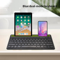 Mini Teclado Inalámbrico Recargable Portátil, Teclado BT para Teléfono, iPad, Tableta, Compatible con Sistemas IOS, Android y Windows
