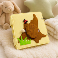 Livre d'activités en feutre éducatif personnalisé pour les tout-petits et les enfants d'âge préscolaire - Montessori Little Animal House Busy Quiet Book personnalisé