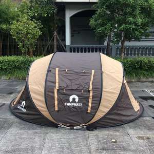 Tente d'été à ouverture rapide et automatique pour 2, 3 ou 4 personnes, idéale pour le camping en famille, la plage, la randonnée, les voyages, en polyester, une chambre, facile à monter, pour l'extérieur - Product Image 4