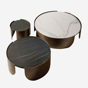 <span class=keywords><strong>Table</strong></span> basse pliable en métal avec <span class=keywords><strong>plateau</strong></span> <span class=keywords><strong>noir</strong></span> pour balcon de maison au design minimaliste moderne - Product Image 3
