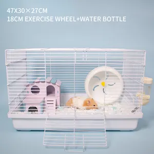 Peaktoppets Kandang Hamster Lucu untuk Teman Mewah, Kandang Tikus dan Hamster dengan Botol Air dan Tangga