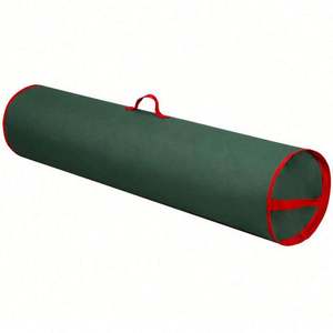 Sac de rangement pliable de 35 L avec poignées pour papier cadeau, décorations de fêtes et ornements de Noël, haute résistance - Product Image 1