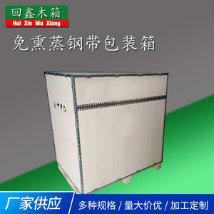 Cajas de embalaje de fleje de acero personalizables, cajas de madera contrachapada para logística de equipos grandes, Ningbo HX 004 - Product Image 3