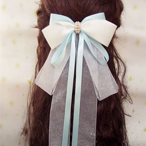 Jepit Rambut Gaya Cina dengan Pita Panjang untuk Anak Perempuan Hanfu, Aksesoris Rambut Tradisional dengan Rumbai - Product Image 2