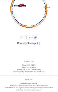 Aro de Ejercicio Acu Massage HealthHoop Serie Passion Passion 2.8 STEP4 PARA NIVEL AVANZADO - Product Image 2