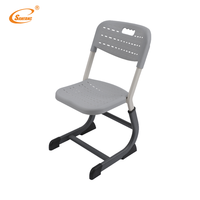 Ensemble bureau et chaise individuels robustes en forme de C avec structure en acier, hauteur réglable ergonomique, pour étudiant
