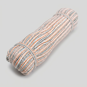 Cuerda de poliéster trenzada plana blanca de alta calidad, resistente a la humedad, rayos UV y abrasión, para embalaje industrial y marino. - Product Image 1