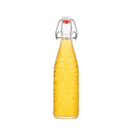 Bouteilles en verre réutilisables de qualité supérieure avec bouchon à bascule, 500 ml et 1000 ml, pour jus, soda, fermentation et stockage de boissons artisanales
