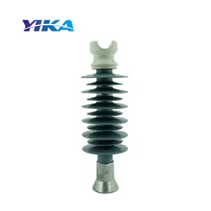 YIKA Ceramic Silicon Rubber Composite Post Type Insulator 28KV 36KV Porcelain Head Line Post Insulator