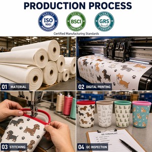 Manchon isotherme réutilisable en néoprène personnalisé pour tasses à café glacé, idéal pour boissons froides – Vente en gros - Product Image 4