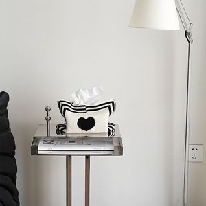 Nordic INS Style vendita calda personalizzata a maglia cuore portafazzoletti auto casa bagno viso tovagliolo scacchiera borsa - Product Image 5