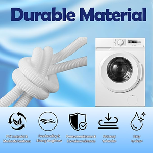 Repuestos para Lavadora Jade Hill, Manguera de Desagüe Flexible de Plástico PP PVC de 3 Pulgadas con 1 Año de Garantía - Product Image 4