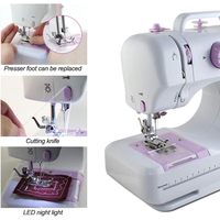 Machine à coudre électrique portable multifonction pour usage domestique, idéale pour les vêtements d'enfants, en plastique, vente en gros