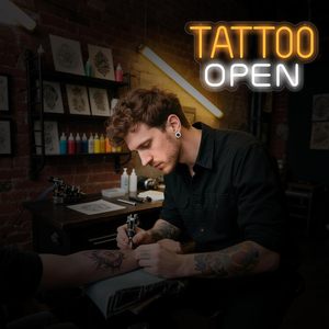 Enseigne lumineuse LED néon pour salon de tatouage, éclairage d'ambiance intérieur suspendu, décoration murale, indicateur lumineux d'entrée - Product Image 6