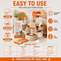 Poudre dentifrice Waylemo pour chiens – Élimination de la plaque dentaire, contrôle de la mauvaise haleine, probiotiques, papaïne, acide malique, bicarbonate de soude – Pour chats et chiens 30g