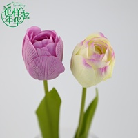 Fleurs artificielles en latex à toucher réel, tulipes à tête unique de 46 cm pour la décoration de la maison, les mariages, les arrangements floraux, les accessoires de photographie