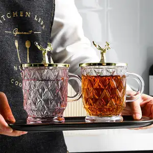 Fashion Minimalist INS High Beauty Milk And Breakfast Cups Custom Printed Drinking Cup Coffee Mug Wholesale Coffee Glass