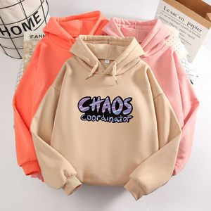 FOXA Sweat-shirt à capuche pour femme grande taille en mélange de coton à manches longues avec imprimé lettres et cordon de serrage coupe ample - Product Image 4