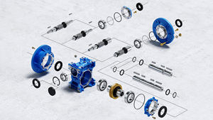 슈퍼로 스피드 리듀서 OEM/ODM 시리즈 산업용 웜 기어박스 감속기 SRV 웜 트랜스미션 Rv30/40/50/63/75/90 플랜지 포함 - Product Image 4