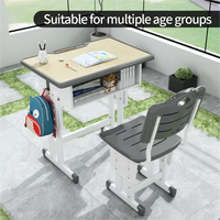 Bureau d'école pour salle de classe d'enfants chaise d'école démontée en métal avec ensemble de bureau mobilier scolaire bureaux et chaises pour étudiants