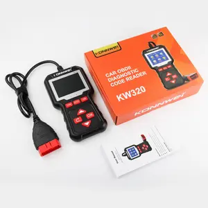 KW320 OBD2 EOBD Escanner Automotriz O2 sensörü testi için araç tarayıcı I/M durumu DTC arama veri akışı