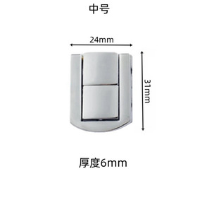 Caja de regalo de lujo con clip cuadrado de aleación de aluminio duradero para embalaje de vino, caja de madera con cierre de fundición a presión, clip de herrajes GQK - Product Image 5