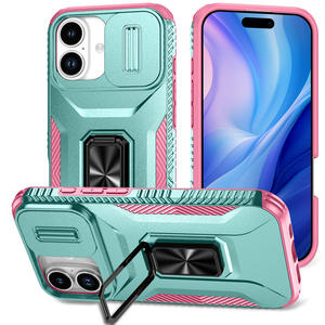 Funda de TPU y PC con Anillo Soporte para <span class=keywords><strong>iPhone</strong></span> 17 Plus, 16E, 16 Pro <span class=keywords><strong>Max</strong></span>, 15 Plus, 13, 12 Mini, 11, X, <span class=keywords><strong>XS</strong></span>, XR, con Soporte para Coche y Cubierta Trasera para Teléfono - Product Image 1