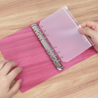Classeur budgétaire A4, A5, A6, A7, pochette transparente avec fermeture à glissière et 6 anneaux, pochette de remplissage en plastique PVC