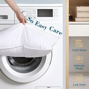 Lot de <span class=keywords><strong>2</strong></span> oreillers de lit queen size de qualité hôtelière de luxe Alternative douce <span class=keywords><strong>pour</strong></span> les dormeurs à dos latéral Soutien du cou confortable - Product Image 2