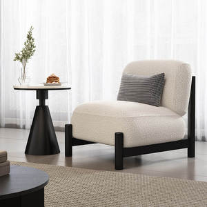 Fauteuil design simple et moderne de style nordique, fauteuil de luxe léger pour salon, appartement, salle à manger, hôtel - Product Image 5
