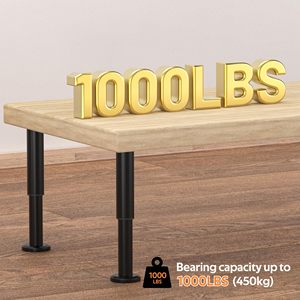 Pieds <span class=keywords><strong>de</strong></span> table en acier inoxydable raffinés et robustes, modernes, réglables en hauteur <span class=keywords><strong>de</strong></span> 5 à 8 pouces, pour cadre <span class=keywords><strong>de</strong></span> lit et armoire - Product Image 4